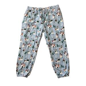 The Company Store Soft Flannel loungewear/Pj bottoms; Men's XL; Snowmen; Holiday